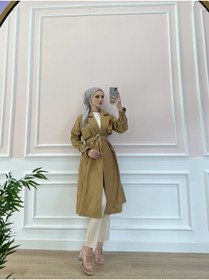 Resim Esre Store Tesettür Trençkot Camel 