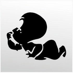 Resim Folyo Sticker Casper 130cm Uzunluk Siyah 
