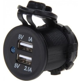 Resim Montajlanabilir Araba Tekne İçin Dual Usb Şarj Soketi 5v 2.1a 12-24v 