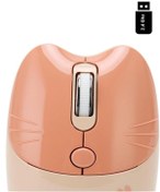 Resim Sevimli Kedi Kablosuz Pudra-Bej Mouse Bluetooth Dual Mode NDNeed