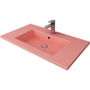 Resim Bocchi Milano Etajerli Lavabo 100 Cm Mat Somon 1105-032-0126 