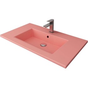 Resim Bocchi Milano Etajerli Lavabo 100 Cm Mat Somon 1105-032-0126 