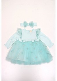 Resim Serkon Fitilli Tüllü Bebek Elbise 0558 Mint 