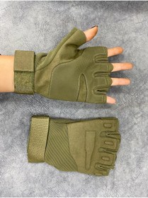 Resim Outdoor One Taktik Eldiven Kemiksiz Haki-Siyah-Bej 