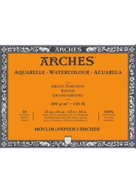 Resim Arches Sulu Boya Blok Defter Rough 300G 20 Yaprak 31X41 