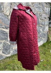 Resim Baharlık Kapitone Mont Bordo Büyük Beden 105cm Çok Renkli 
