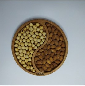 Resim Yin Yang Ahşap Çerezlik Kahvaltılık 