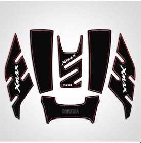 Resim Yamaha Xmax 2014-2017 Tank-Yan Pad Set Siyah Kırmızı 