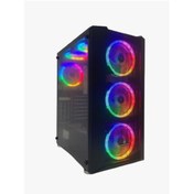 Resim GAMEFORCE Panda 4x120mm Rainbow Fanlı ATX Oyuncu Bilgisayar Kasası 