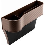 Resim Yunboo Kahverengi Araba Sandık, Koltuk-orta Konsol Aralığı Depolama Kutusu, Akıllı Telefon Anahtar Cüzdan Saklama, Sürüşte Kolay Erişim, Dayanıklı Plastik, Evrensel Uyumlu 