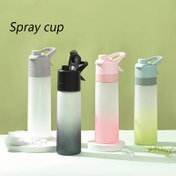 Resim Sprey Bardaklar 22oz/650ml Taşınabilir Spor Su Şişesi Gradyan Spreyli Su Bardağı Gıda Sınıfı Taşınabilir Su Şişesi Hava Jeti Spreyli Bardak - Dış Mekan Sporları ve Fitness için Mükemmel! 