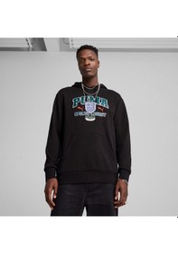 Resim Puma Sports Legacy Graphic Erkek Siyah Sweatshirt 629629 2800282 