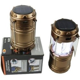 Resim Avcı Feneri Kamp Lambası Şarjlı Usb Girişi Solar 4989 Çok Renkli 