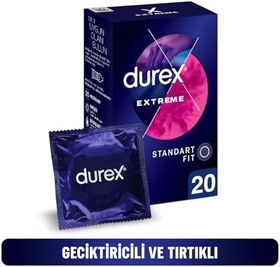 Resim Durex Extreme Geciktiricili ve Tırtıklı 20'li Prezervatif 