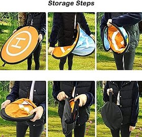 Resim 0 Drone İniş Pedi, Çift Taraflı Drone İniş Pedi, Drone için 29.5 inç Çaplı Katlanabilir İniş Pedi, Dji Air 2S Mavic Mini 2 Mavic Air 2 Mavic 2 Pro Zoom Fimi X8Se Dji Fpv için uygundur 