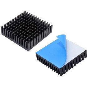 Resim Peltier Uyumlu Alüminyum 4x4cm Soğutucu Siyah Renk Termal Çift Taraflı Bantlı 