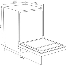 Resim Hafele Eternal Solo Bulaşık Makinası 60CM Inox 