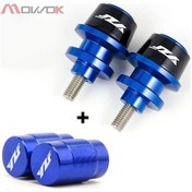 Resim Tongdashop Mavi Yamaha Yzf R1 R3 R6 R7 R9 R25 R125 Motorcycle M6 Swingarm Spools Slider Stand Ve Valve Caps 
