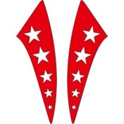 Resim Cg Kırmızı Yıldızlı Çamurluk Yan Sticker 