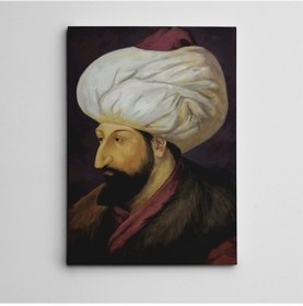 Resim Fatih Sultan Mehmet Portre Dekoratif Kanvas Tablo 70 X 100 Cm 