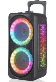 Resim Taşınabilir Büyük Boy Rgb Bluetooth Mikrofonlu Hoparlör Ndr-Gz-X8 