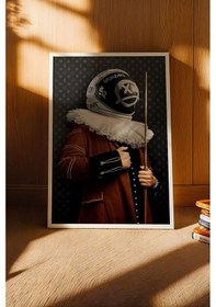 Resim Modern Astronot Portresi Çerçeveli Tablo Bilardo Salonu Ve Erkek Odası İçin Duvar Dekoru Modifiye Sokak Sanatı 