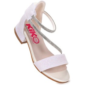 Resim Kiko Kids Yada Kum Simli Kız Bebek 2 Cm Topuklu Sandalet Abiye Ayakkabı Sedef Sedef 
