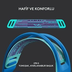 Resim Dora Shopping G G733 Lıghtspeed Kablosuz Kulak Üstü Oyuncu Kulaklığı, Lıghtsync Rgb, Voice Mikrofon, Askılı Kafa B 