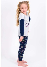 Resim Rolypoly Cool Love Karmelanj Kız Çocuk Pijama Takımı 5274-25233 Kar Melanj 