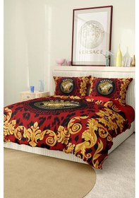 Resim Marka Nevresim Takımı Çift Kişilik Pamuklu Saten Kumaş 6 Parça 3d Dijital Baskı Duvet Cover Set Model No:115 Renkli 