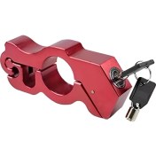 Resim VintageVo Motosiklet Kilidi, 2 Anahtarlı Gidon Kilidi, Motosiklet Bisikleti Atv Scooter Için Hırsızlık Karşı Motosiklet Fren Kilidi - Kırmızı (Yurt Dışından) 