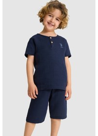 Resim U.s. Polo Assn. Erkek Çocuk Lacivert Pijama Takım 50327343-vr033 