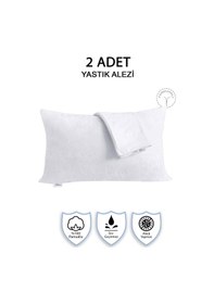 Resim Vionel Home %100 Pamuklu 2'li Yastık Alezi Yastık Kılıfı Su - Sıvı Geçirmez 50 x 70 CM 
