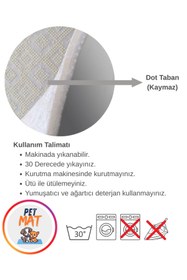 Resim MEVESE Petmat Kedi Mama Paspası , Kaymaz Taban , Yıkanabilir , Evcil Hayvan Paspası 007-M 