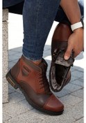Resim D0401 Unisex Taban Dahil Komple Kürklü Kışlık Kar Botu Taba 
