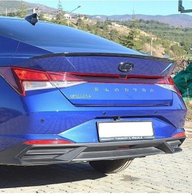 Resim Hyundai Elantra 2021+ Uyumlu Piano Black Bagaj Üstü Spoiler 