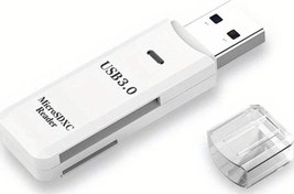 Resim Usb 3.0 Microsd - Sd Hafıza Kartı Kart Okuyucu Beyaz Pmr