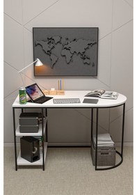 Resim Çalışma Masası 125 Cm Bilgisayar Masası Çok Amaçlı Makyaj Masası Ofis Masası Yemek Masası Beyaz Beyaz 