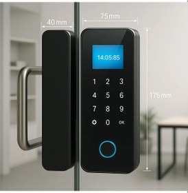 Resim Onloi / Akıllı Cam Kapı Kilidi (Mobil Uygulamalı) | OK0350 