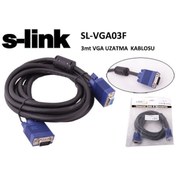 Resim S-Link Sl-Vga03F 3Mt E-D Ekran Kartı Vga Uzatma S-Link