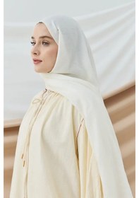 Resim Modakaşmir Aminenesil Aya Şal Kemik Renk Beyaz 