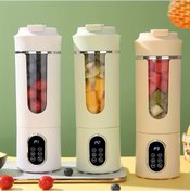 Resim Fochsia 17.92 Ons Usb Şarjlı Taşınabilir Meyve Sıkacağı Led Ekranlı 7.4v Buz Kırıcı Bej 