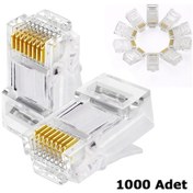 Resim Rj45 Konnektör 1000 Adet Network Cat5 Cat6 Jak Jack Ethernet Uç 