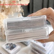 Resim 1 Adet Şeffaf Plastik Kart Saklama Kutusu Kapaklı - Poker, Kartpostal & Küçük Eşyalar için Mükemmel, Ev Düzeni için Sepetler, Kutular & Konteynerler 