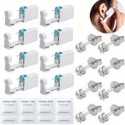 Resim 4//8 adet Tek Kullanımlık Kulak Delme Tabancaları, Kıkırdak Kulak Ucu Delme Cihazı Kiti, Ağrısız Delme, Paslanmaz Çelik Düşük Alerji Taç Küpeleriyle Donatılmış. Güvenli ve Kullanımı Kolay, Başlangıç Seviyesi İçin Uygun. Kulak Delme 