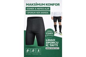 Resim Liggo Likralı Sporcu Taytı Futbol Tayt Şort Altı Tayt 
