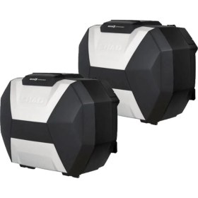 Resim Ebakbak Motosiklet Shad Adventure Yan Çanta Takım Genişleyebilir 38+38 Lt Siyah Gri 