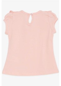 Resim Breeze Kız Bebek Tişört Fırfırlı Nakışlı Güpürlü 6 Ay-2 Yaş, Somon-somon Somon 
