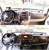 Resim FD OTOMOTİV Mercedes Sprinter, Crafter Torpido, Konsol, Trim, Göğüs Kaplama Seti Koyu Meşe Özel Renk 