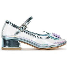 Resim Kiko Kids Unicorn Kız Çocuk Topuklu Abiye Şeffaf Ayakkabı Yeşil 